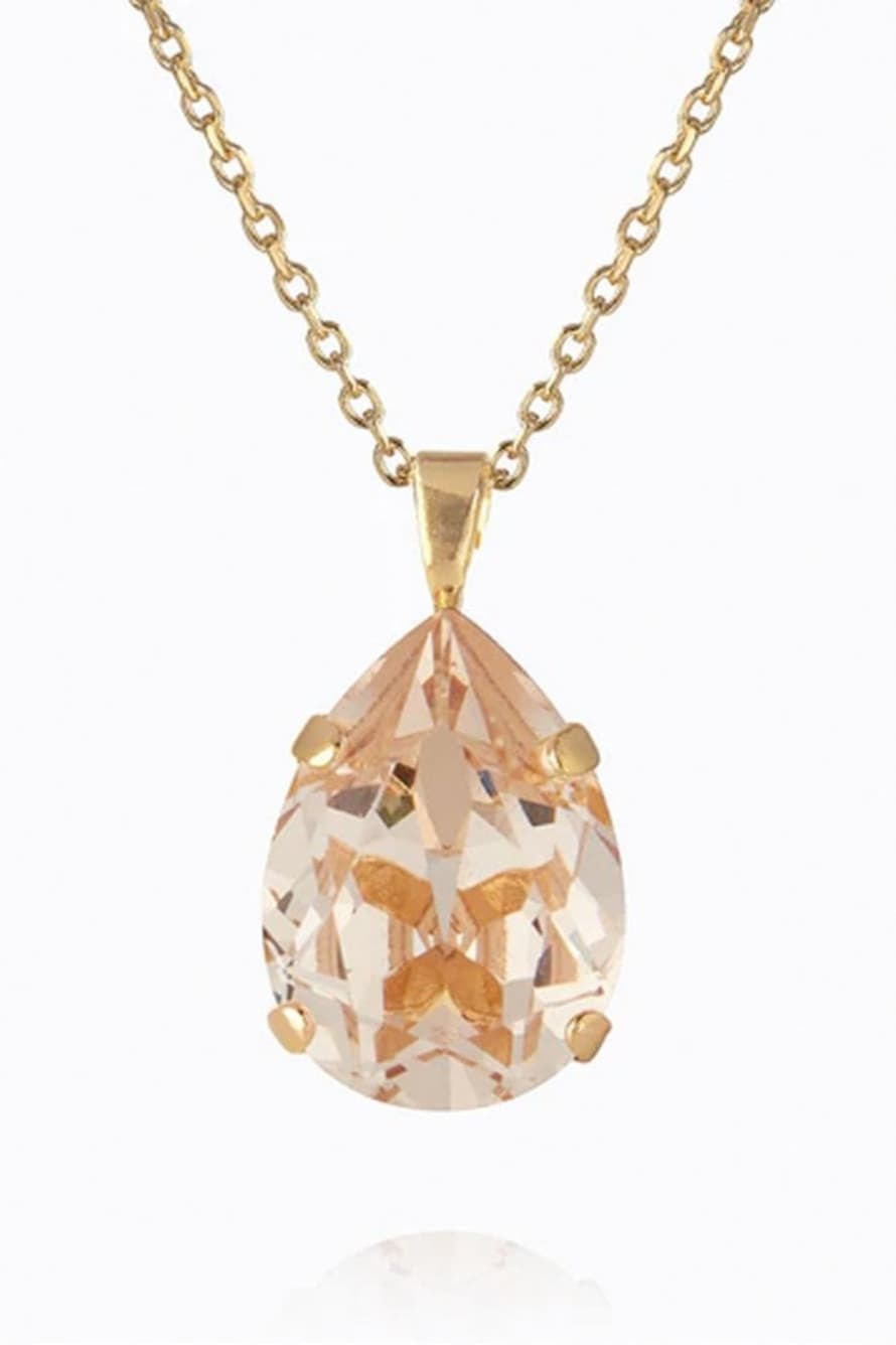 Caroline Svedbom Mini Drop Necklace In Gold Silk