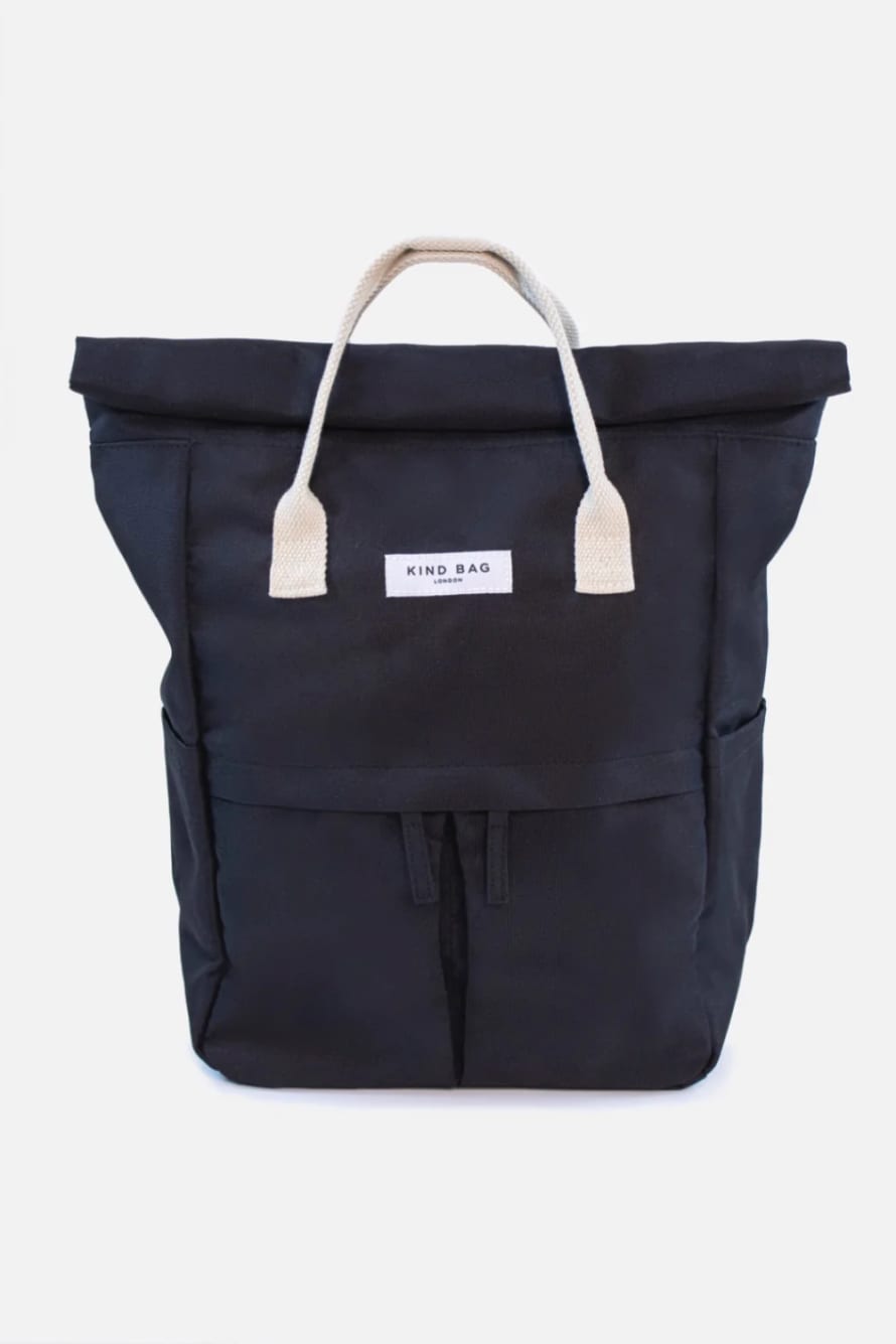 Kind Bag Medium Hackney Sustainable Backpack - Pebble black