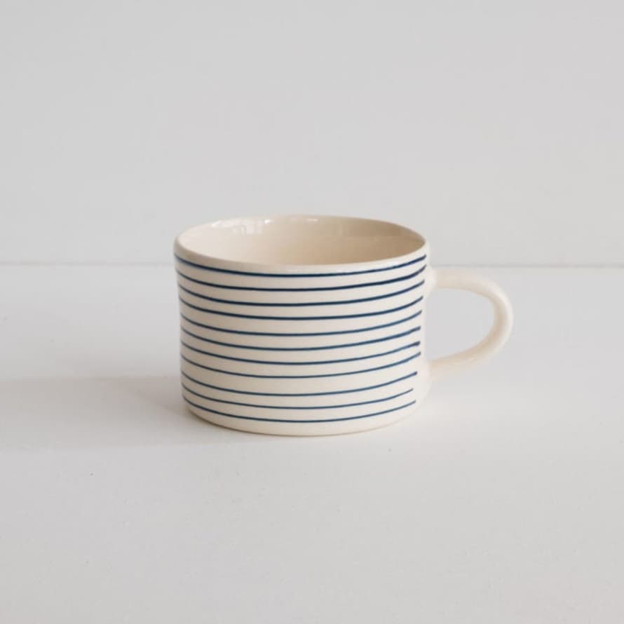 Musango Blue Horizontal Stripes Mug