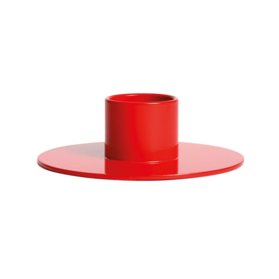 not the girl who misses much Bright Red POP Candlestick Holder