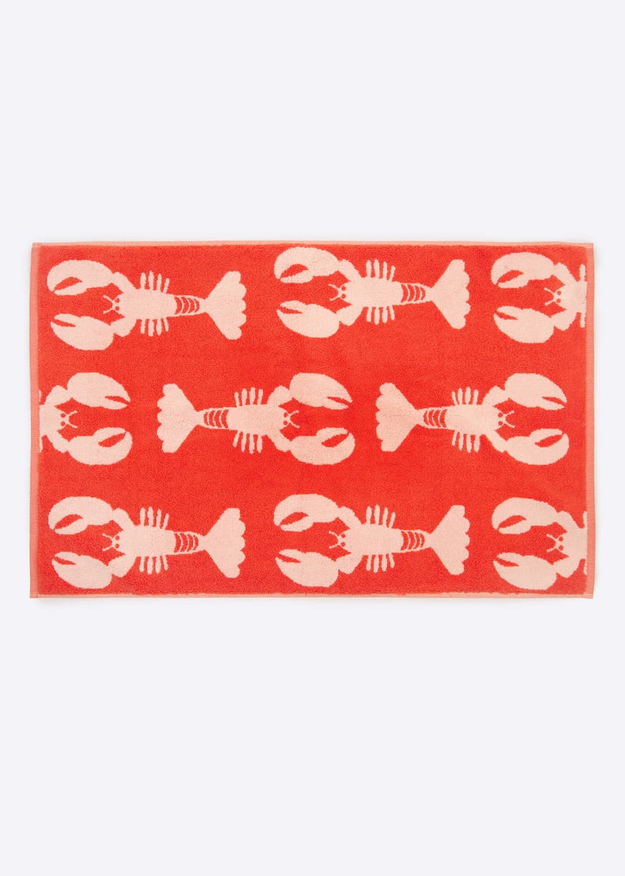 Anorak Lobster Organic Cotton Printed Hand Towel