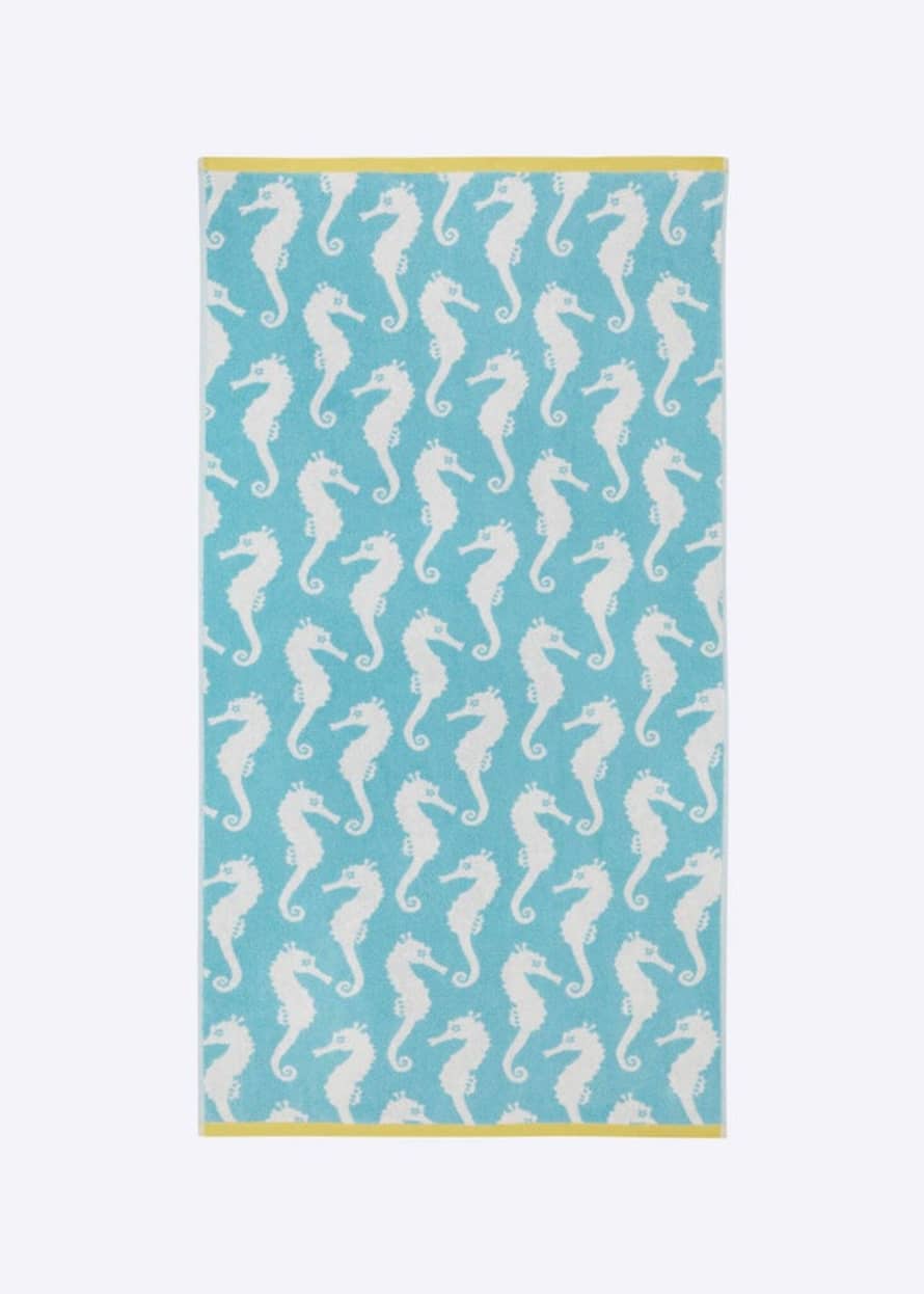Anorak Seahorses Organic Cotton Printed Hand Towel 