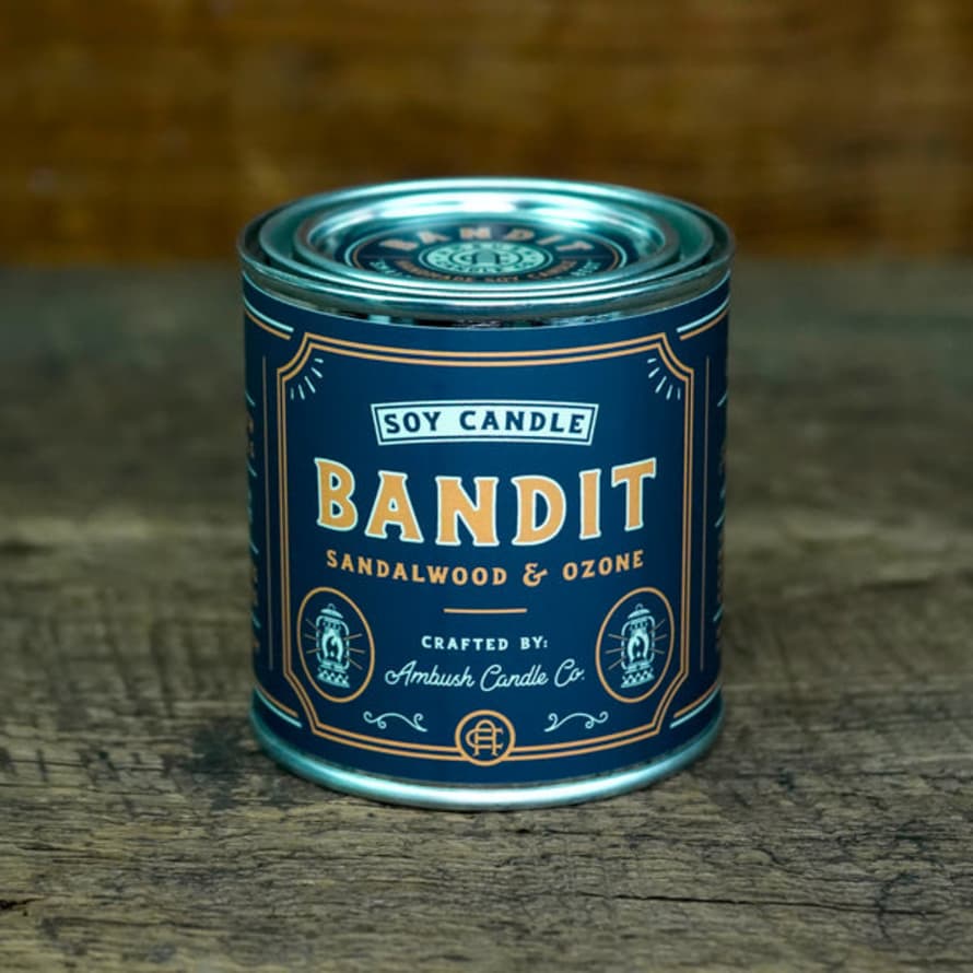 Ambush Candle Co. 8oz 'bandit' Soy Candle - Sandalwood / Ozone
