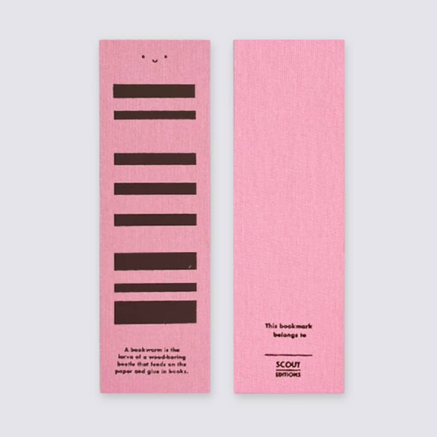 Scout Editions Bookworm Coral Bookmark