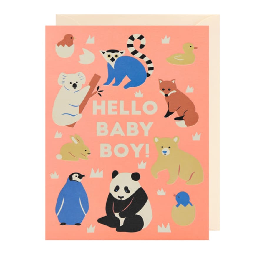 Lagom New Baby Card Hello Baby Boy