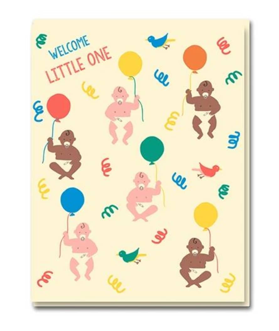 Nineteen Seventy Three Greetings Card Floating Babies Card