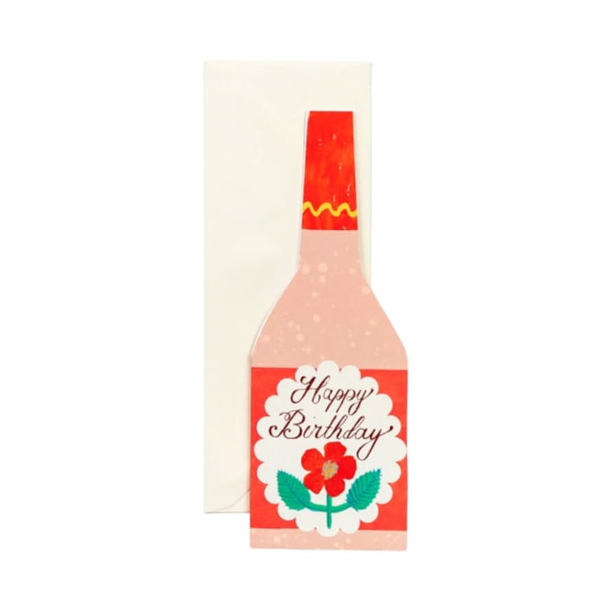 Hadley Paper Goods Birthday Card Rose Wine