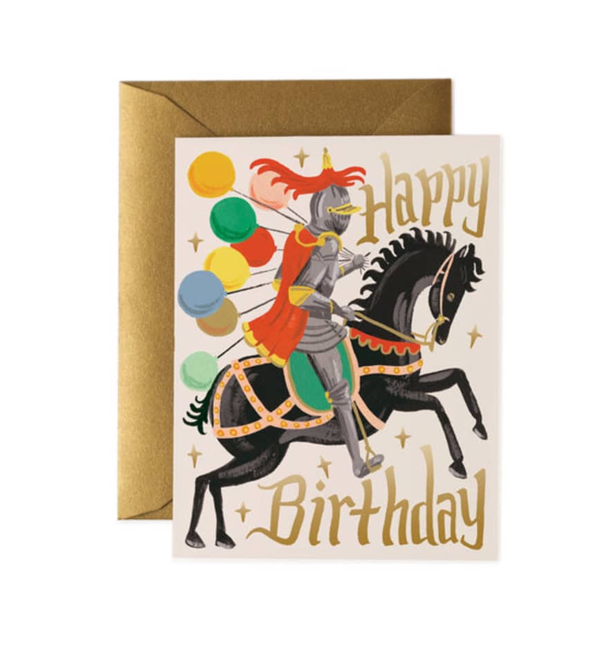 Rifle Paper Co. Birthday Card Knight