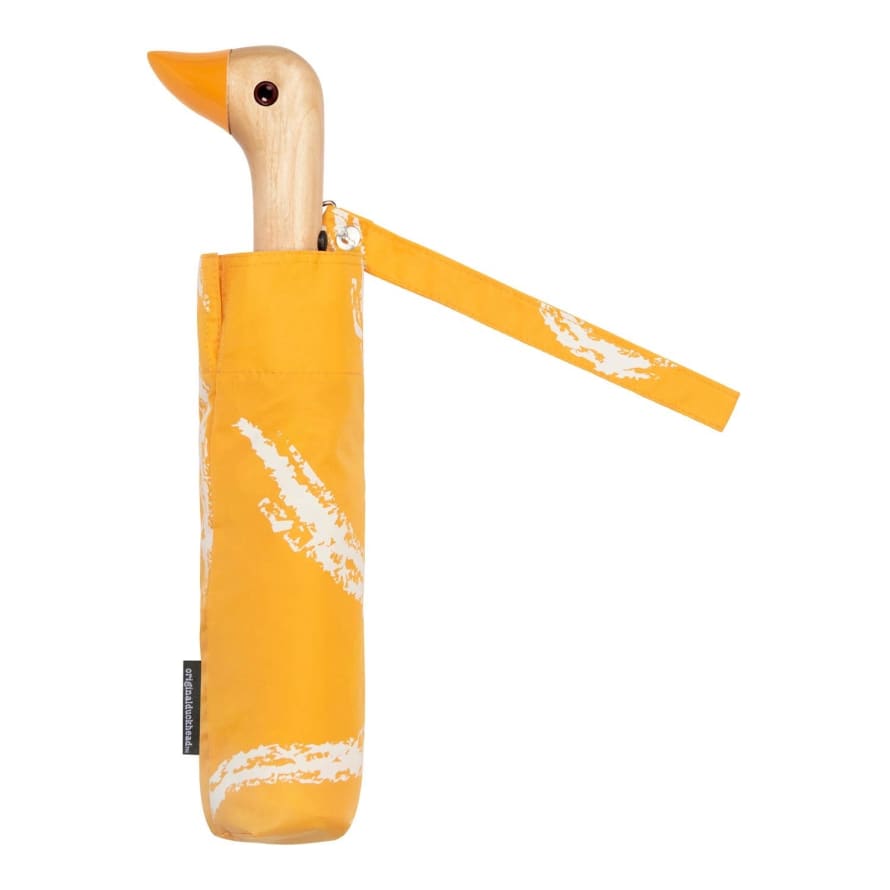 Original Duckhead Saffron Brush Compact Eco Friendly Wind Resistant Umbrella