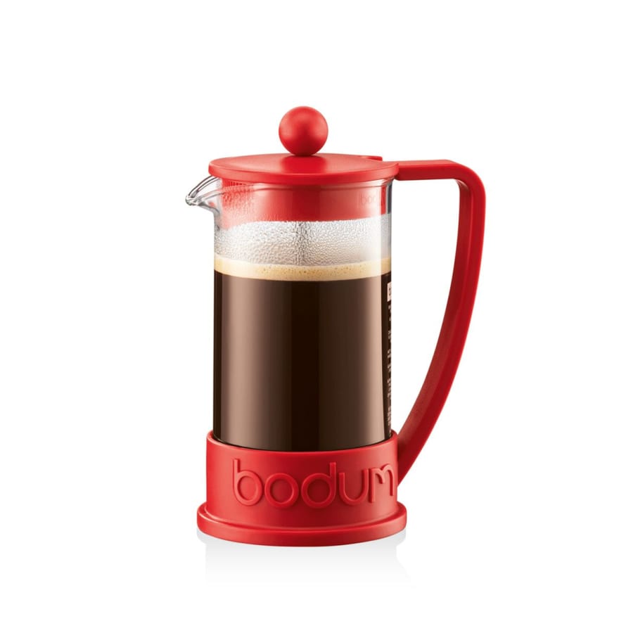 Bodum 3 Cup Red Brazil French Press Coffee Maker