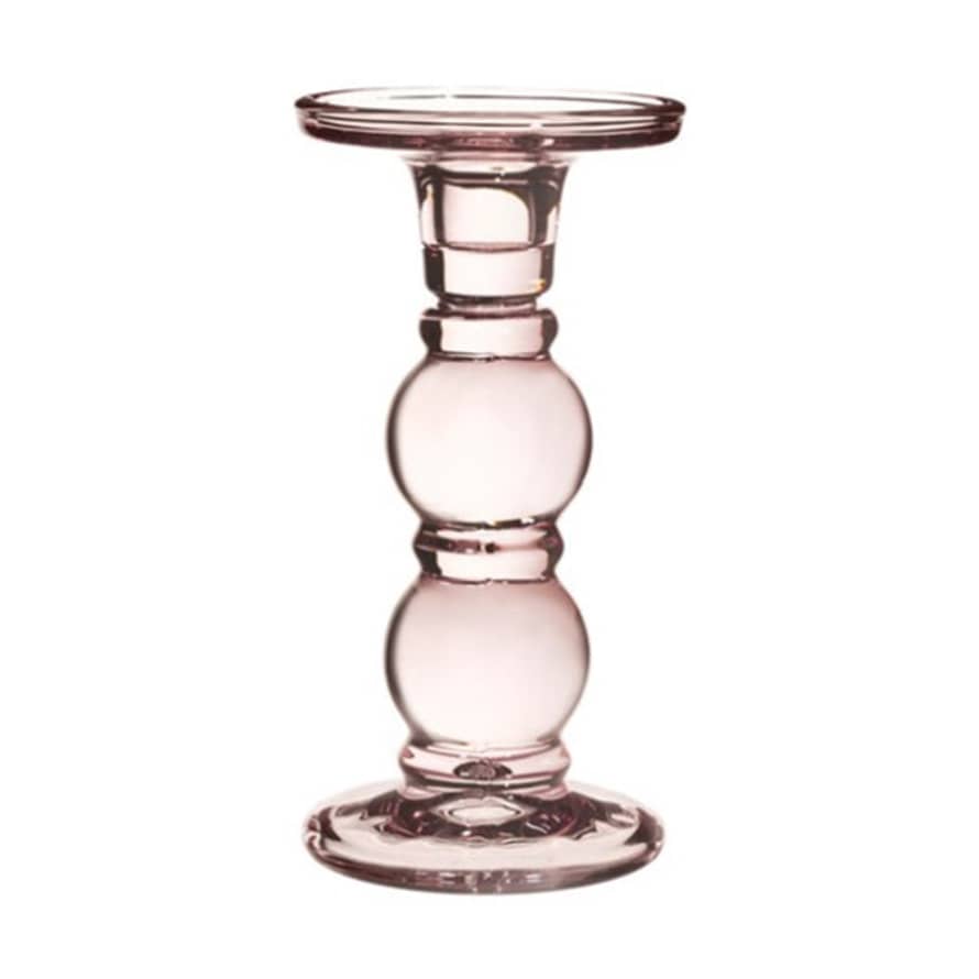 Sass & Belle  Candle Holder Tall Glass Pink