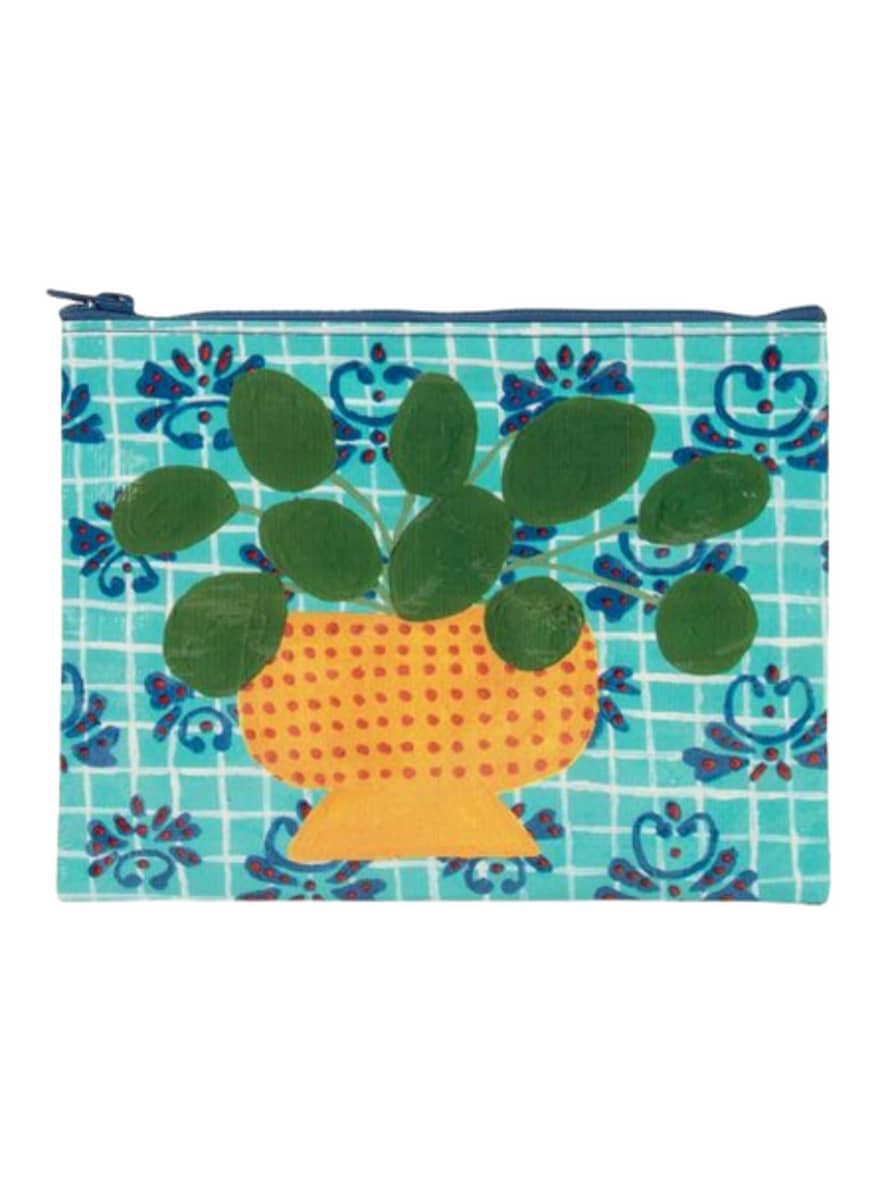 Blue Q Zip Pouch Recycled Plastic Pretty Plant