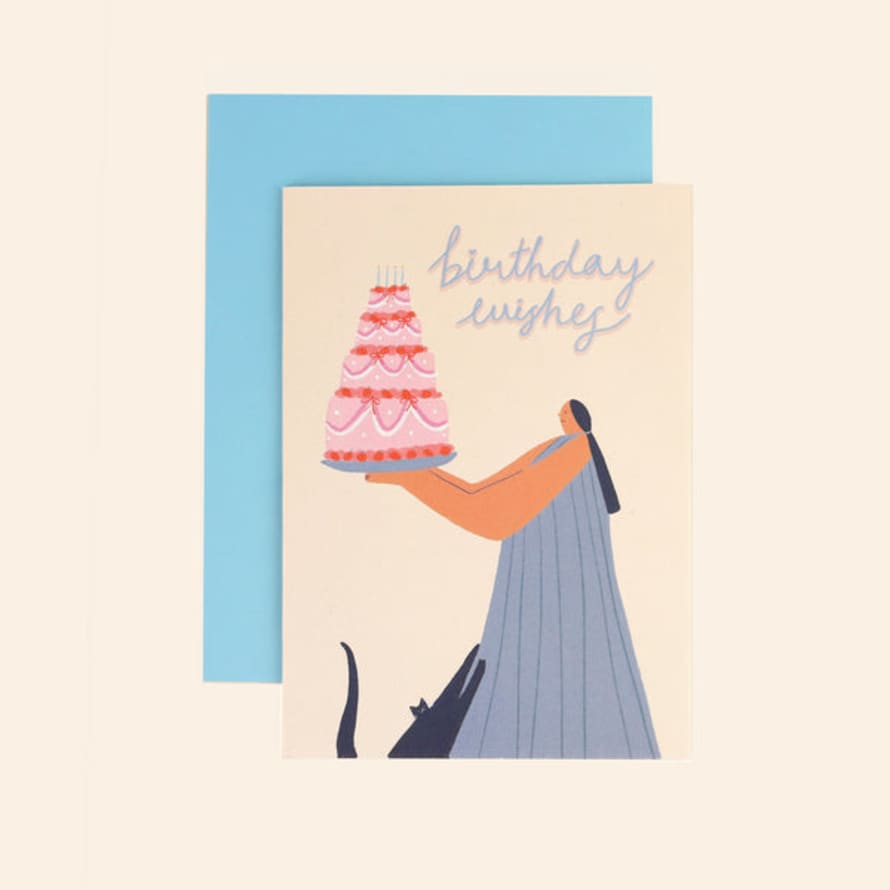 Little Black Cat Illustrated Goods Card Birthday Wishes