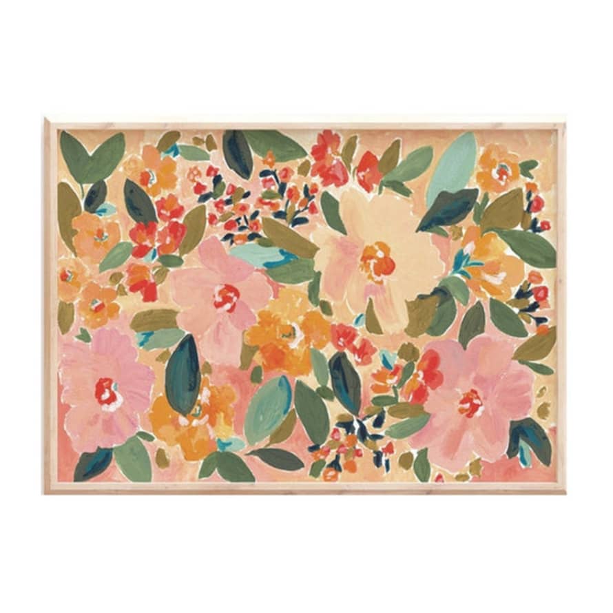 Candice Gray Floral Print A3 Abstract Blooms