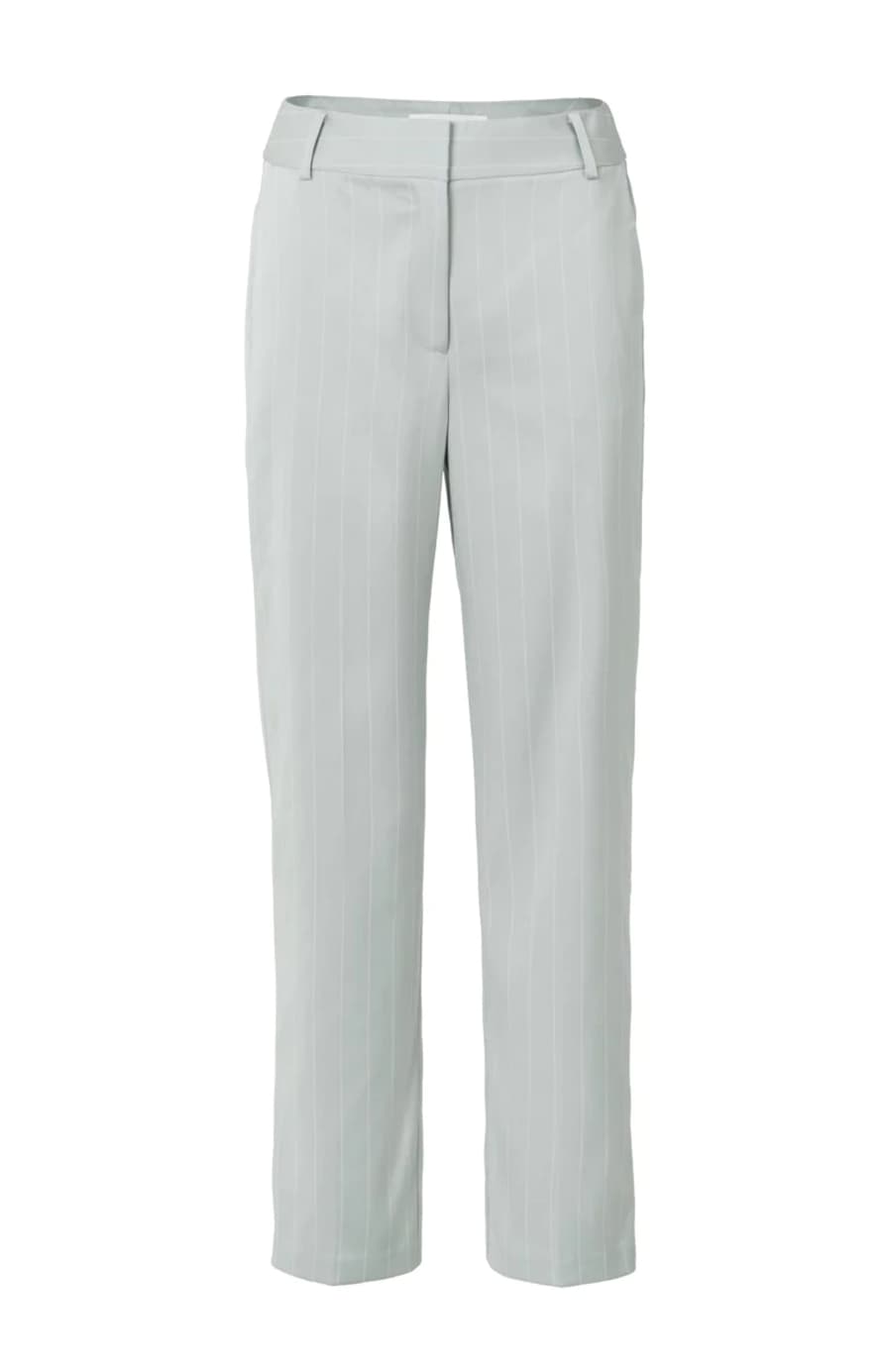 Yaya Northern Droplet Grey Dessin Loose Fit Trouser with Stripe