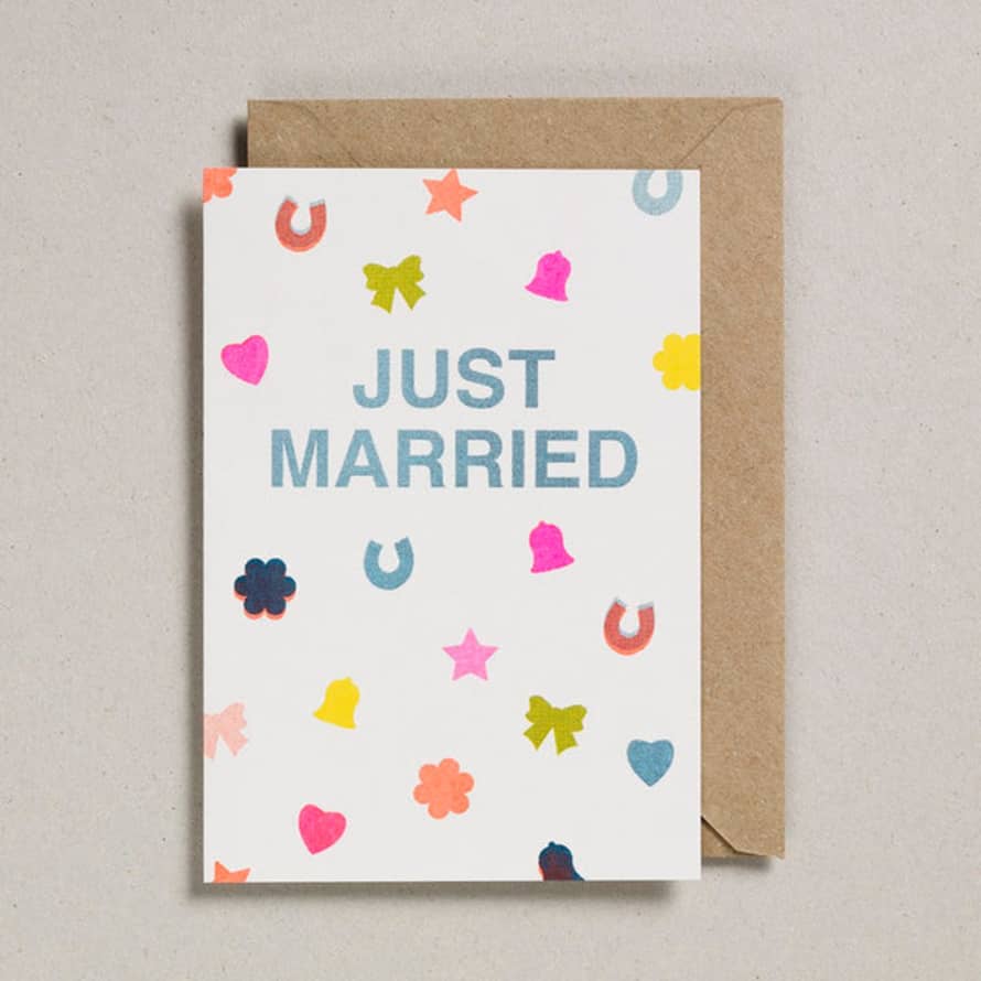Petra Boase Wedding Card Just Married Confetti