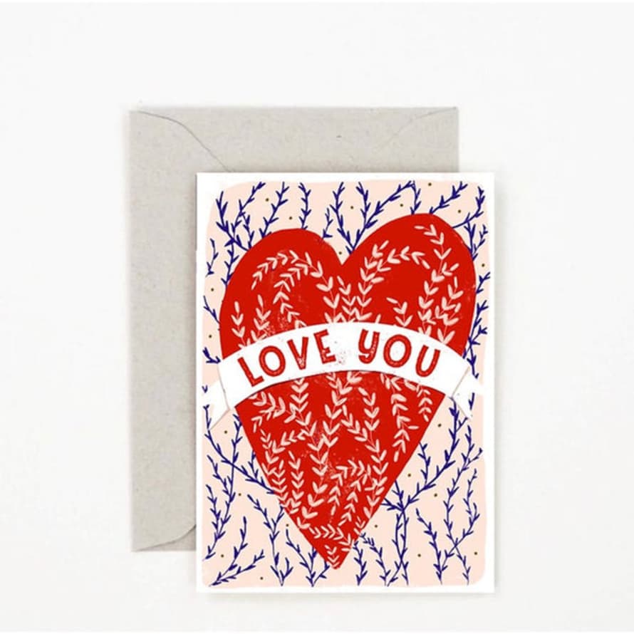 Carole Hillman Mini Card Love You Blue