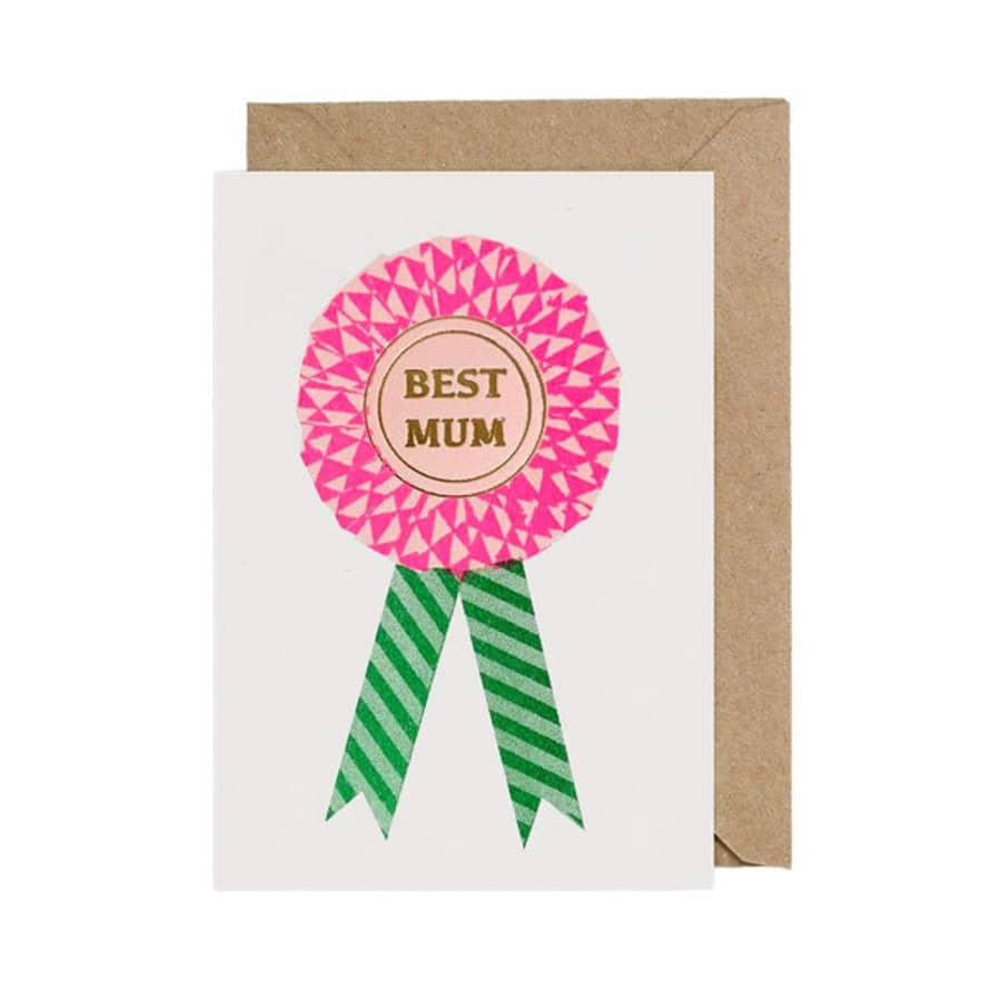 Petra Boase Happy Mothers Day Card Rosette Pink