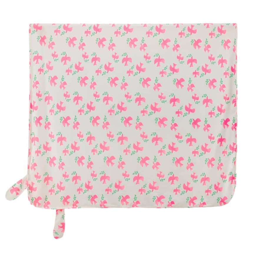 The Bonnie Mob Baby Blanket With Hood Organic Cotton Doves