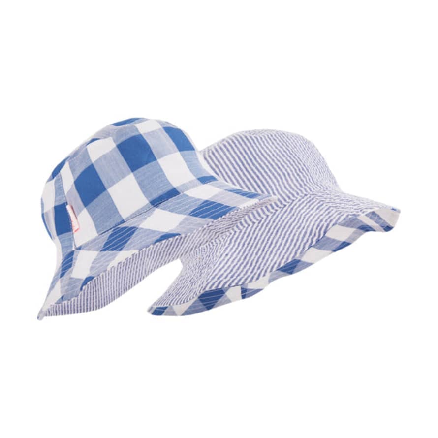 Rockahula Sun Hat Reversible Bucket Hat Retro Blue Check