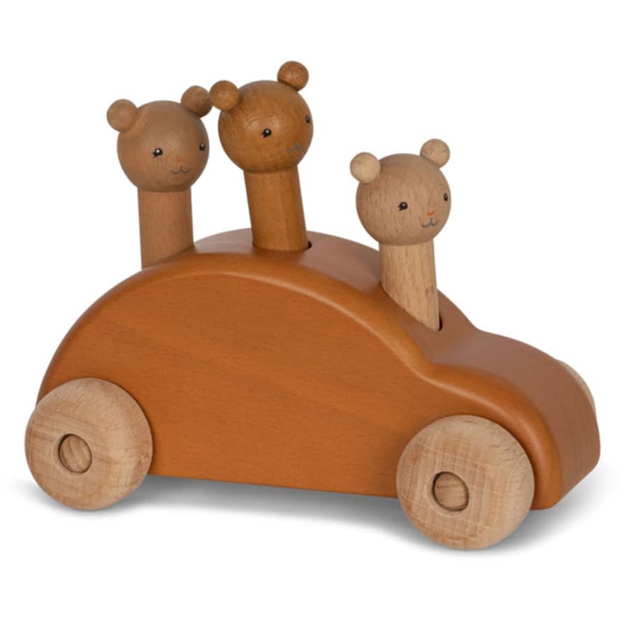 Konges Slojd Wooden Pop-up Car Fsc - Konges Sløjd - 23 Aw - Wooden Toys Bear Family