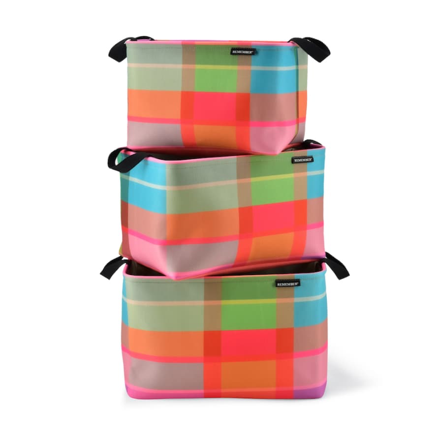 Remember Remember Storage Baskets Dinara Design With Carry Handles Stackable Inside Each Other Set Of 3