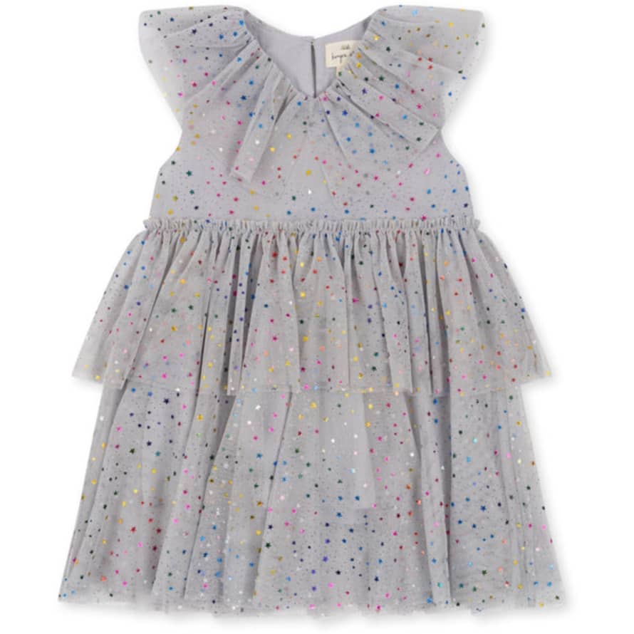Konges Slojd Fairy Dress - Gray With Stars - Konges Sløjd - Girls Clothing