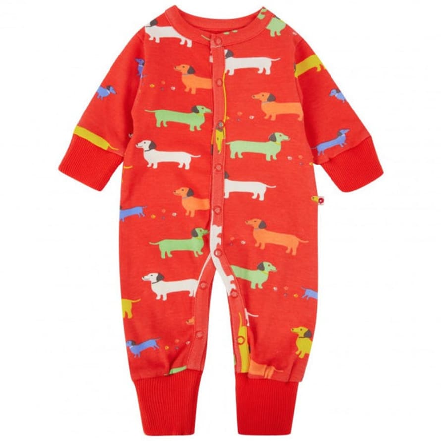 Piccalilly Romper Organic Cotton Sausage Dog
