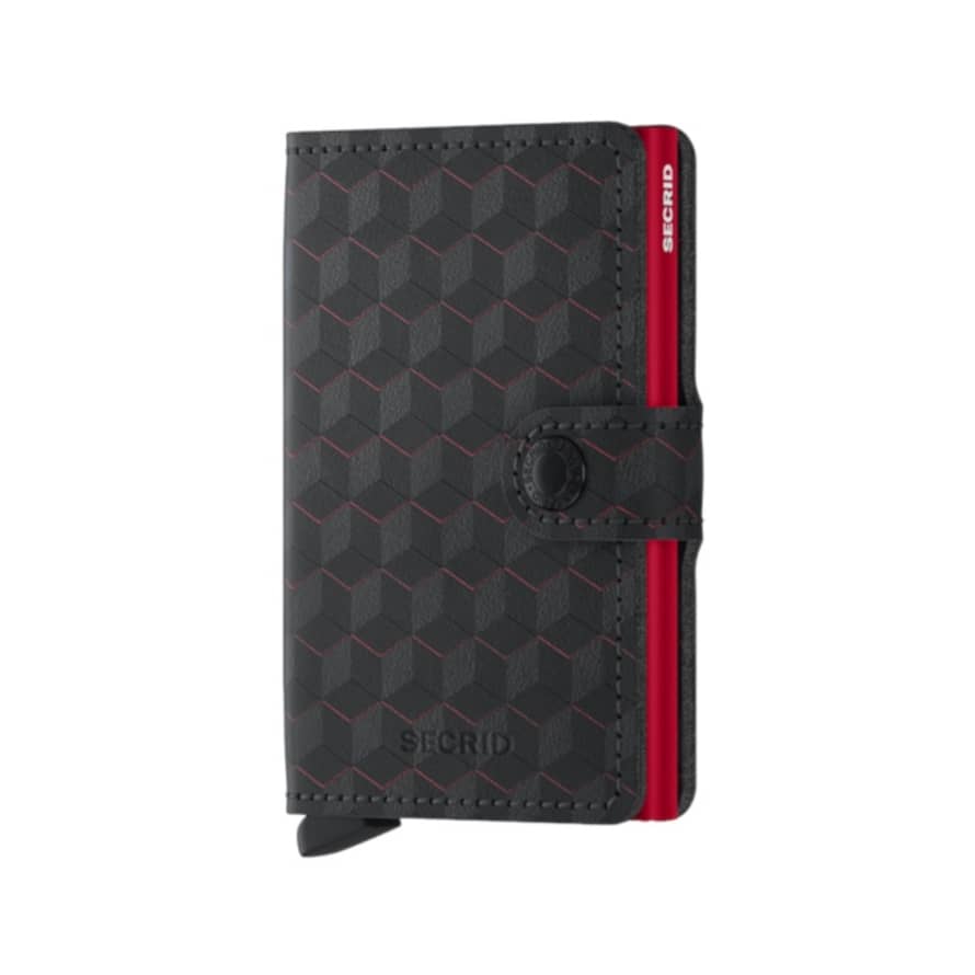 Secrid Mini wallet Secrid optical black red