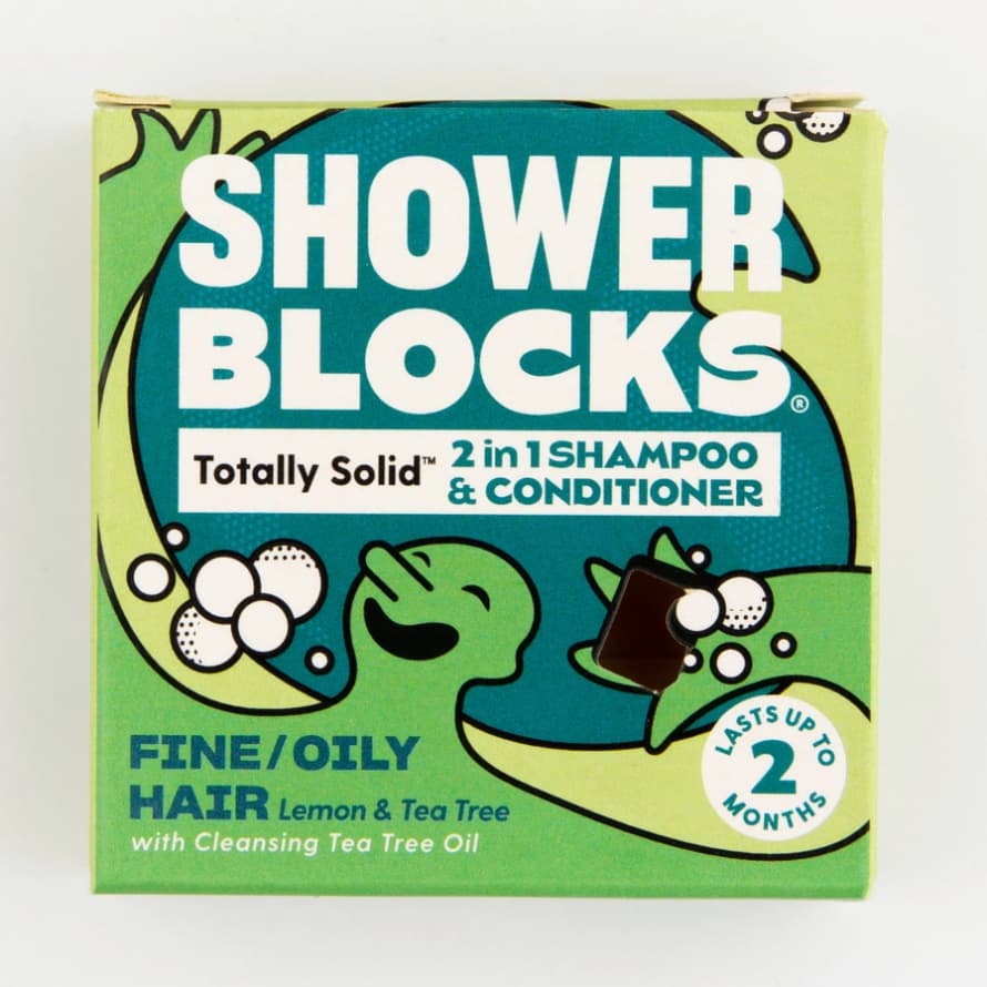 Showerblocks Solid Shampoo 2 in 1 Shampoo and Conditioner - Fine/oily hair
