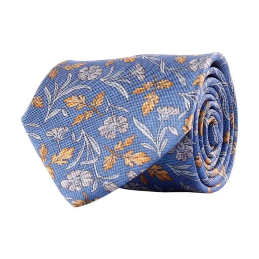 Amanda Christensen Blue Floral Classic Tie