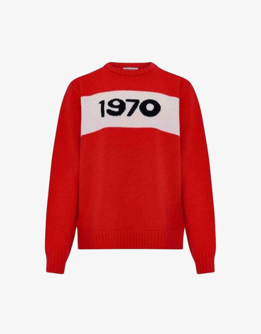Bella Freud  1970 Oversized Knitted Jumper Size: M, Col: Red