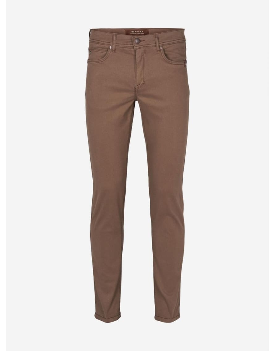 SAND Burton Suede Touch Trousers Size: 33/32, Col: 294 Brown