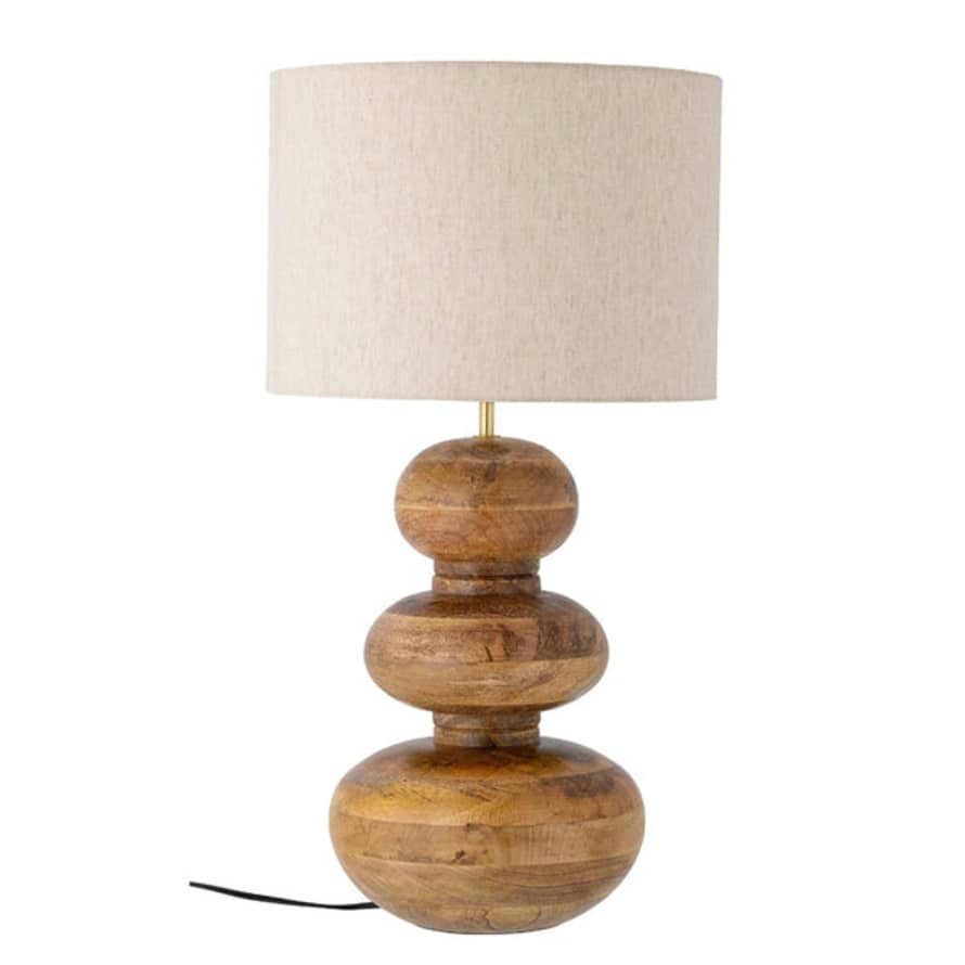 Bloomingville Mango Wood Table Lamp And Shade