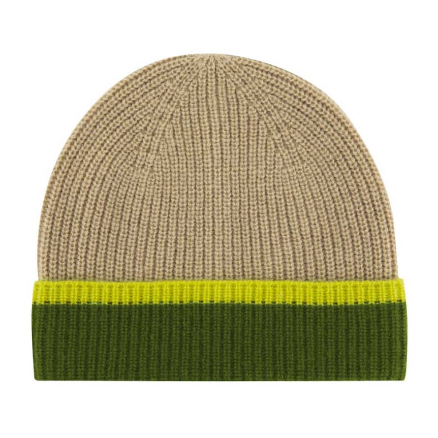Remember Remember Beanie Hat Made From Wool And Cashmere In Multi-colours Andrin Design