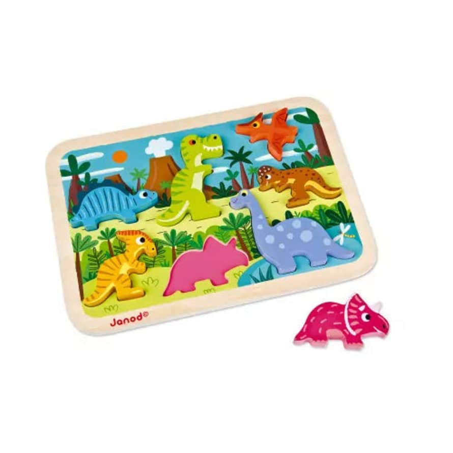 Janod Dinosaurs Chunky Puzzle for Kids