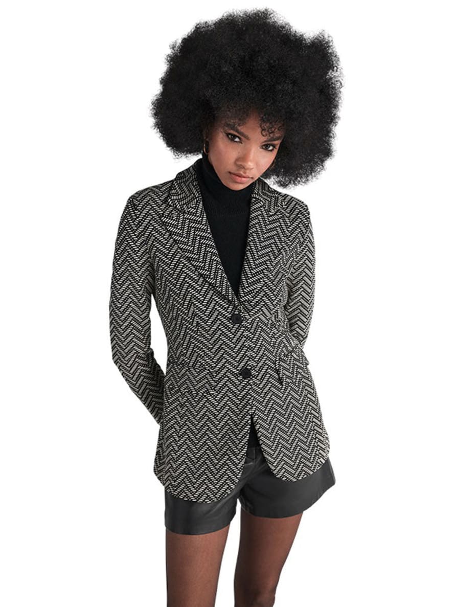 Riani Knitted Blazer Patterned Black