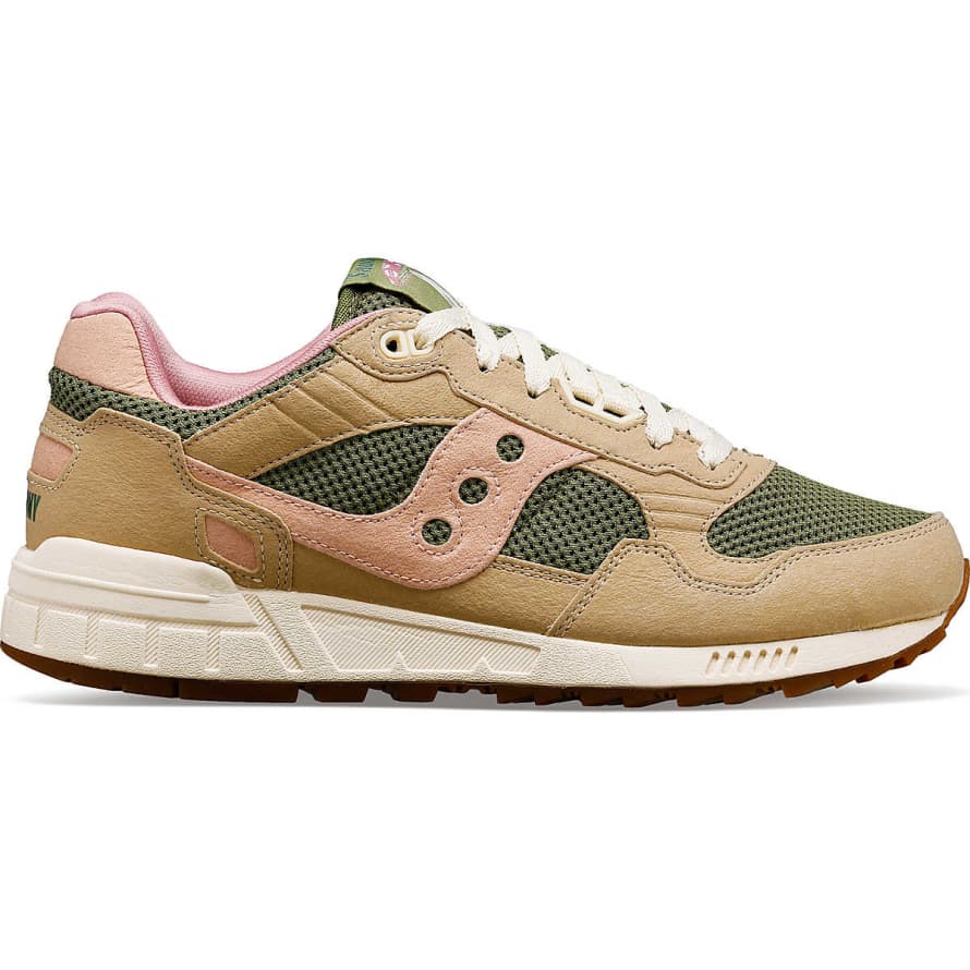 Saucony  Tan Olive and Mushroom Shadow 5000 Shoes