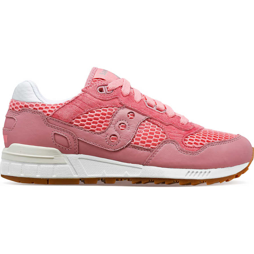 Saucony  Light Pink and White Shadow 5000 Shoes
