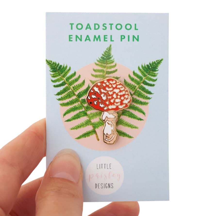 Little Paisley Designs Brooch Enamel Toadstool