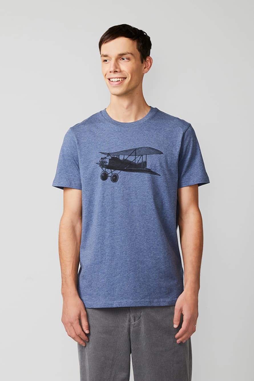 Paala Aeroplane T-Shirt Dark Heather Blue