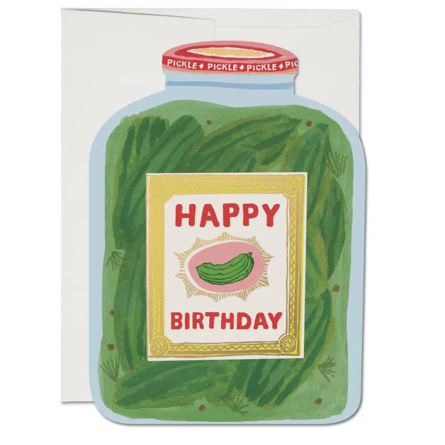 Red Cap Pickle Birthday Card