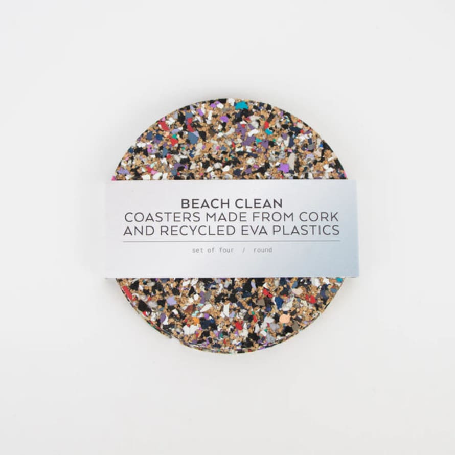LIGA Beach Clean Round Coaster Set Of 4 - Recycled