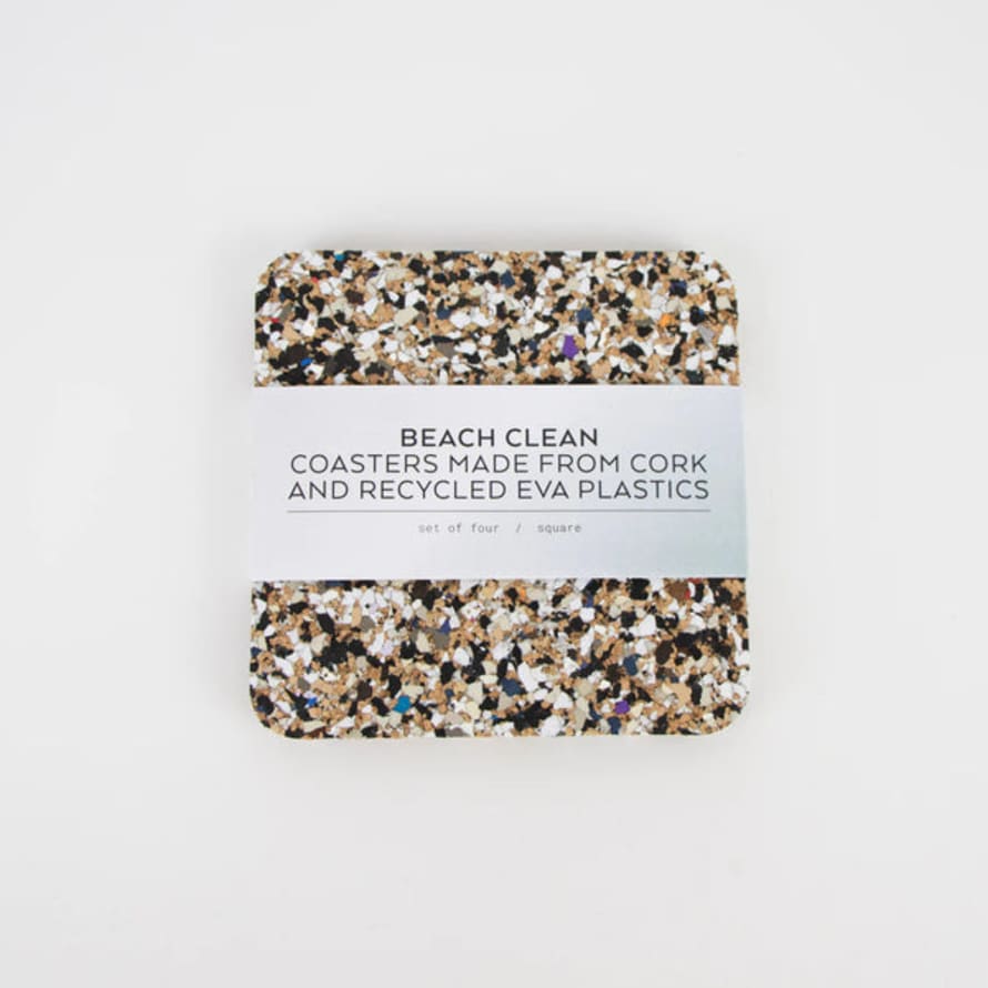 LIGA Beach Clean Square Coaster Set Of 4 - Recycled