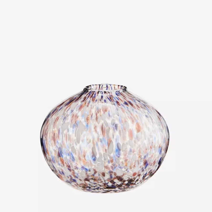 Madam Stoltz Mottled Orb Glass Vase