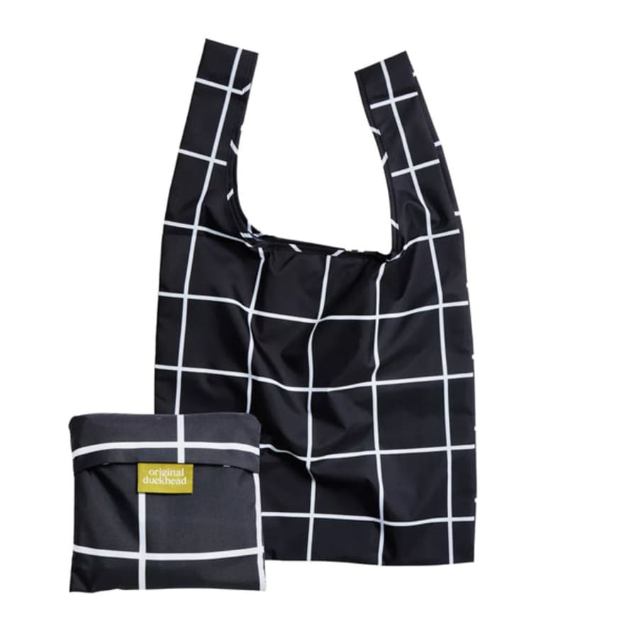 Original Duckhead Black Grid Reusable Bag By