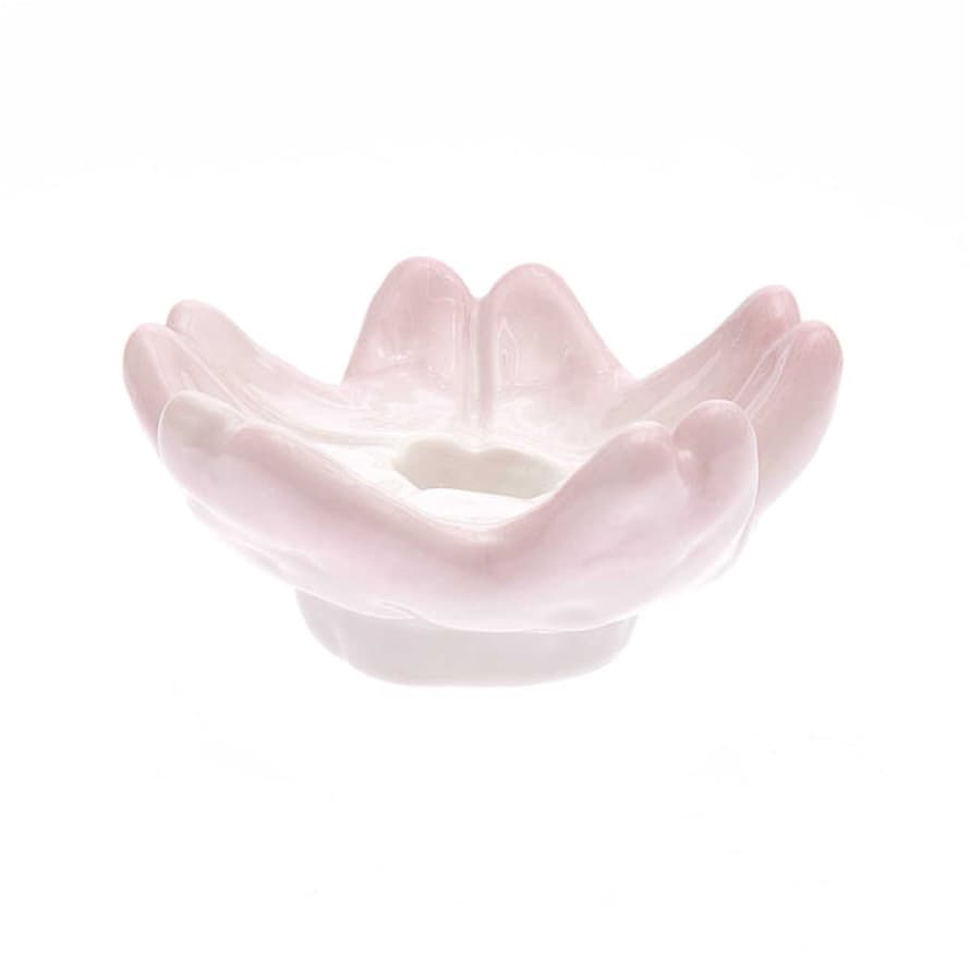 Rico Design Porcelain Candle Holder, Small Cherry Blossom