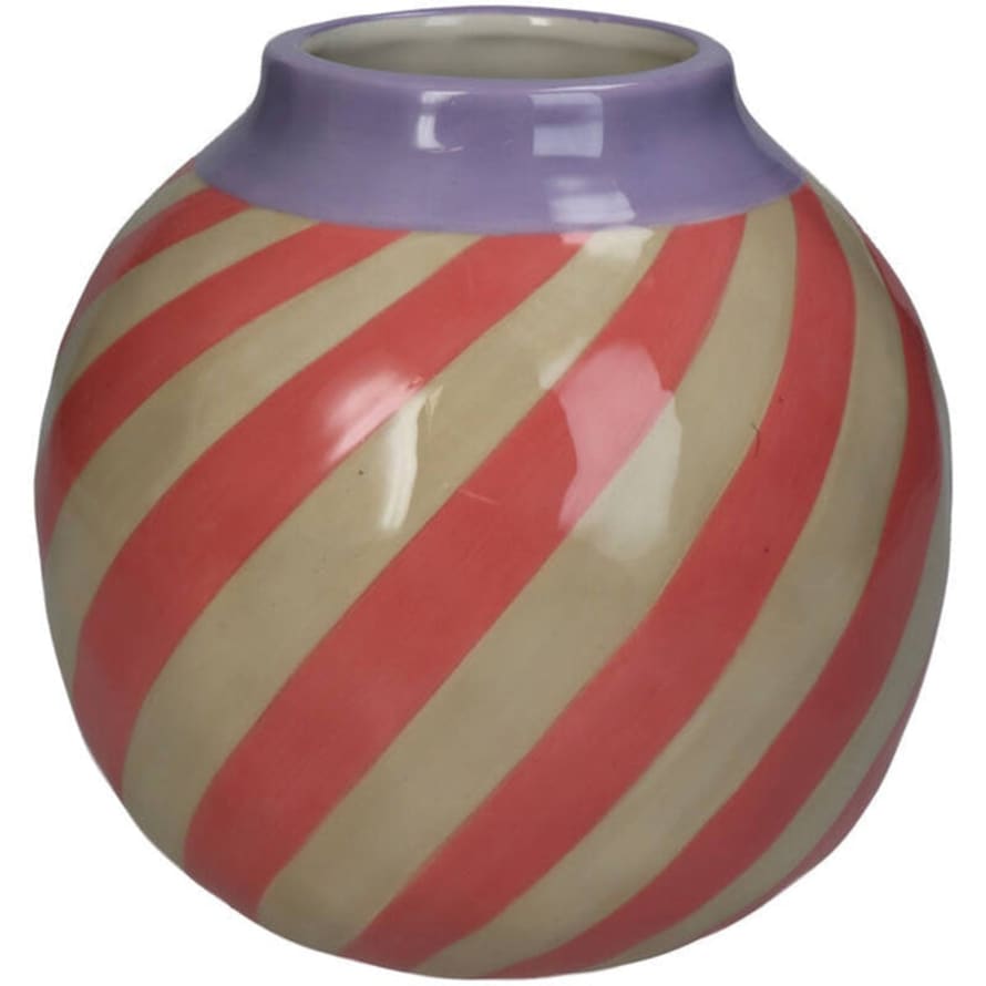 Kersten Dolomite Pink Striped Vase -small