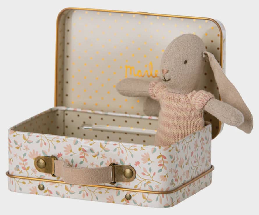 Maileg Micro Cream Bunny In Suitcase