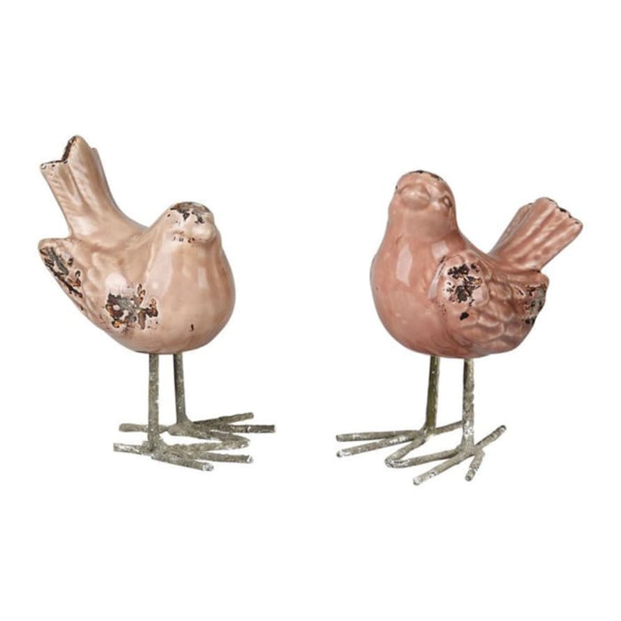 Cote Table Pink Terracotta Birds